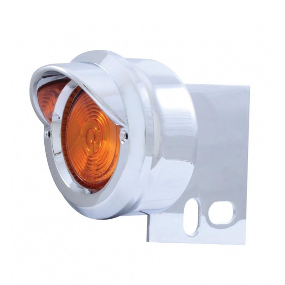 Amber Mud Flap Hanger End Light With Visor