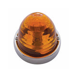 Amber Glass Beehive Flush Mount Kit with 1157 bulb