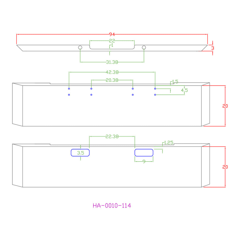 20" PB359 Mitered Bumper with Bolt and Tow Holes