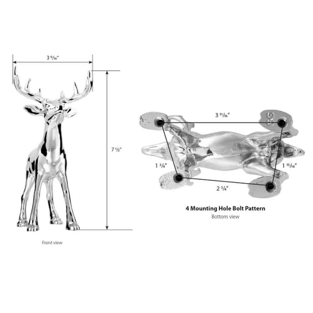 Buck Chrome Hood Ornament