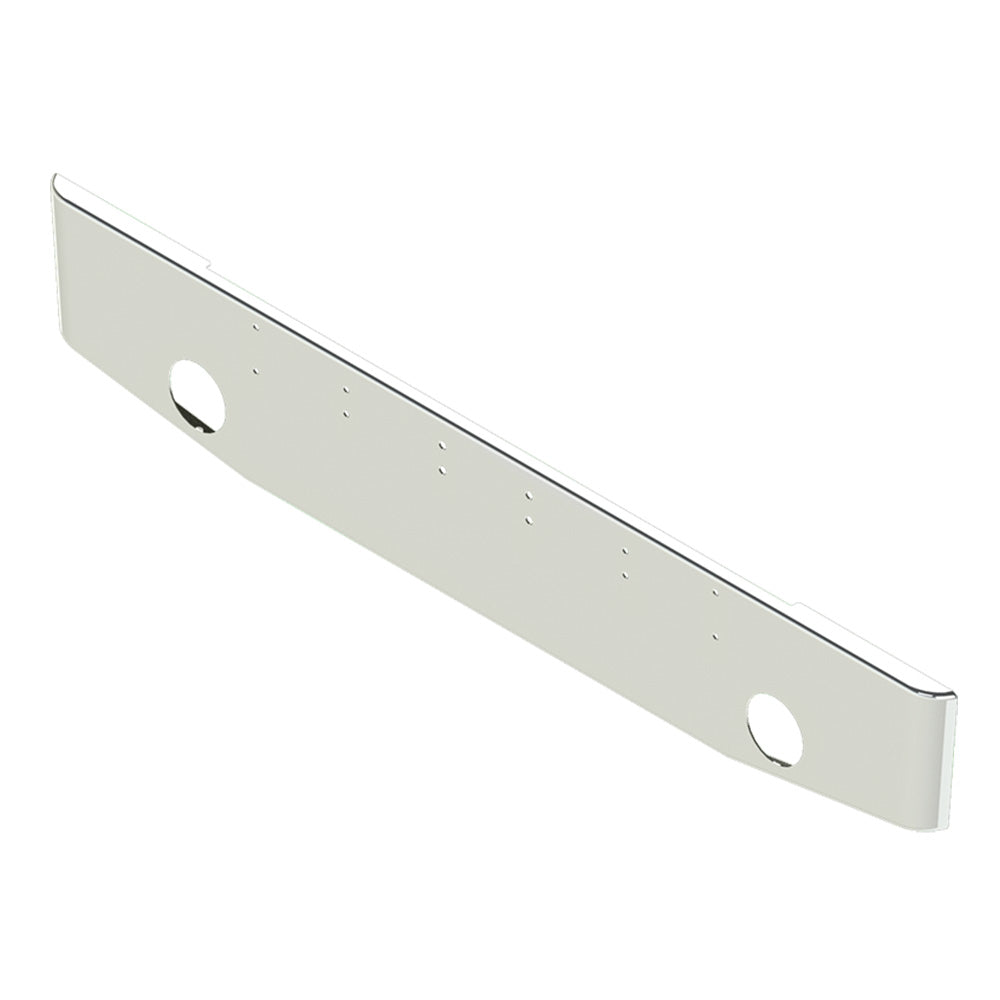 16" KW 1967-1981 Logger Taper Rolled End Chrome Bumper Fog Cutouts