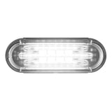 6" White 42 LED Saber Oval Light with Clear Lens