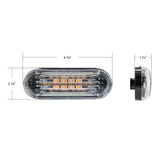 6" White 42 LED Saber Oval Light with Clear Lens