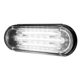 6" White 42 LED Saber Oval Light with Clear Lens