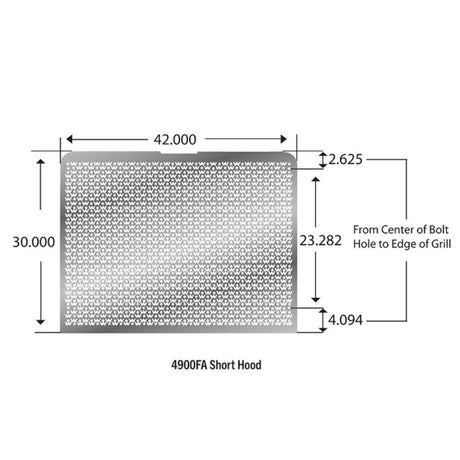 WS 4900FA short hood punched grill