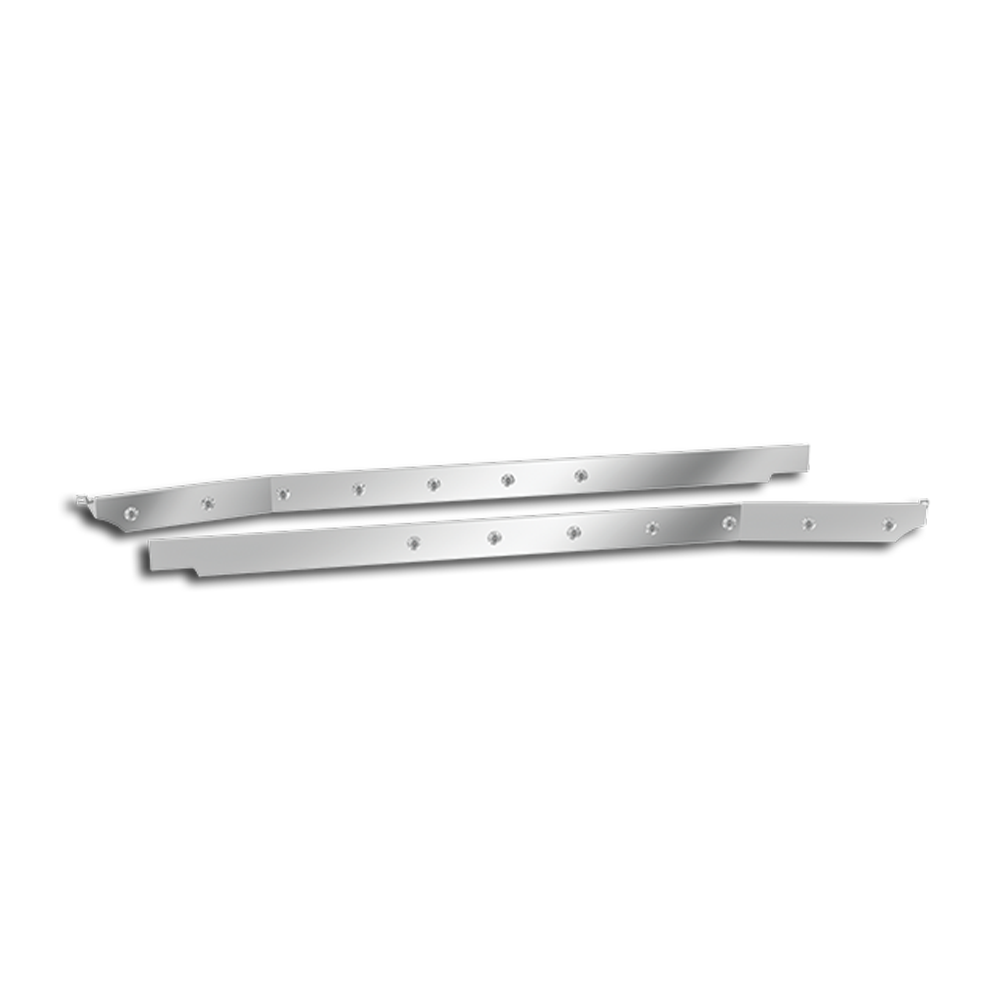 Western Star Stainless Steel Set Forward Axle Cab Panels With Seven 3/4" Clear Amber Lights