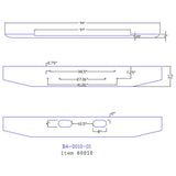 Ford 12" Tapered Chrome Bumper