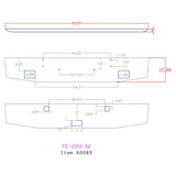 Kenworth W900L 16-Inch Tapered Chrome Bumper