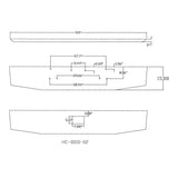 Peterbilt 378, 379 16" Tapered Chrome Bumper