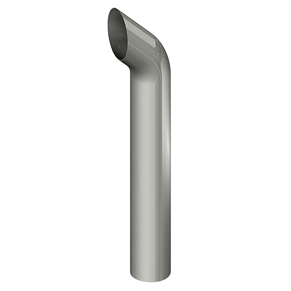 5" dia. x 72"L Chrome Curved Top Stack Exp. End