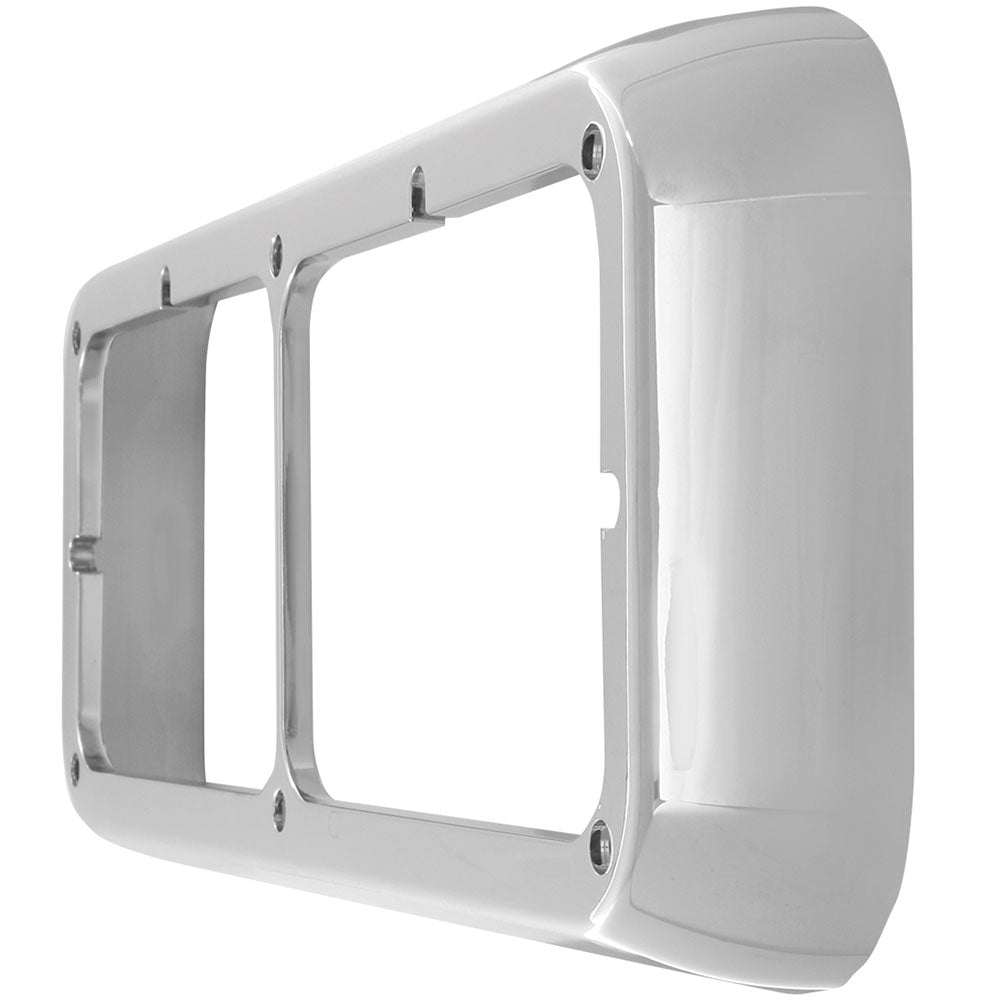Chrome Dual Rectangular Headlight Bezel