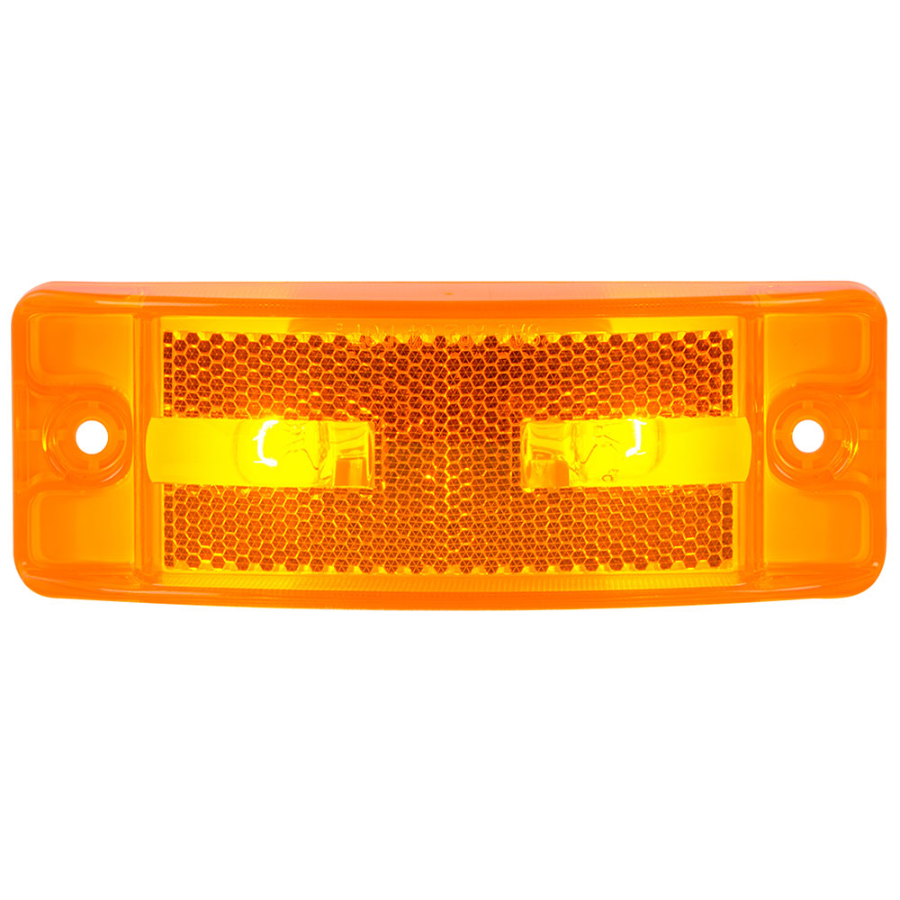 Amber Turtle Style Marker Light with Reflector