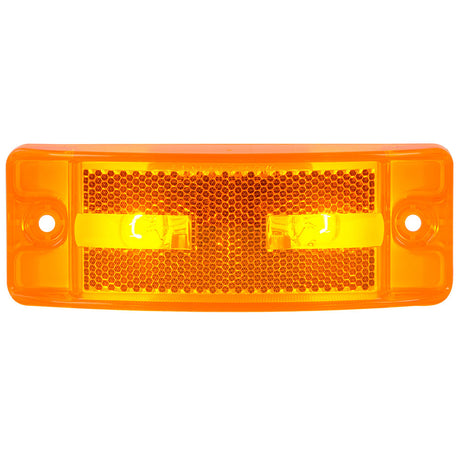 Amber Turtle style marker light with reflector, close-up
