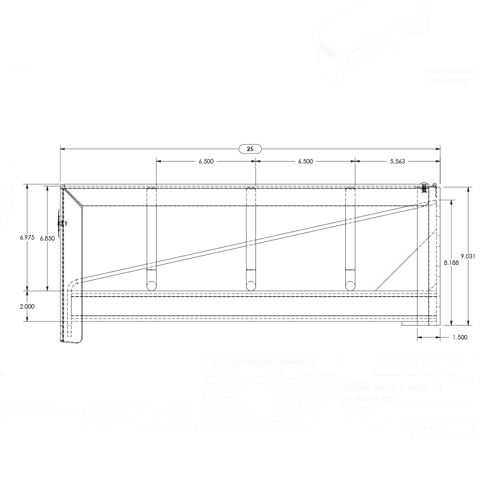 Freightliner Frame Mount Tire Chain Hanger