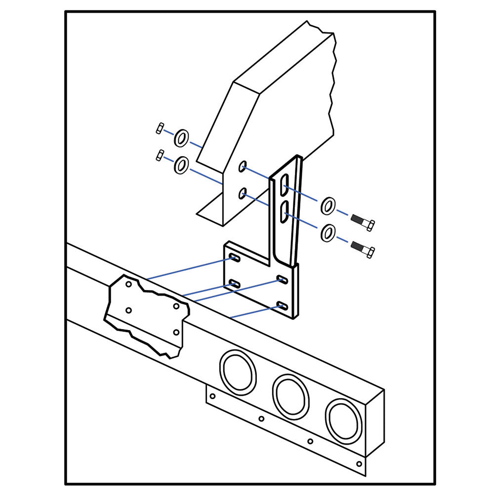 Side of Frame Mount for One-Piece Rear Light Bar
