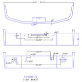 Freightliner FLD 112 16" Set Back Chrome Bumper