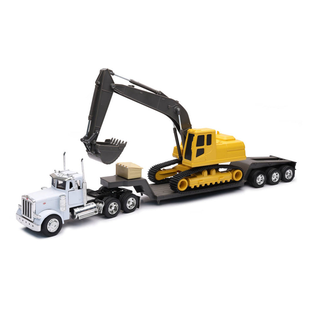 Peterbilt 379 Big Rig with Backhoe