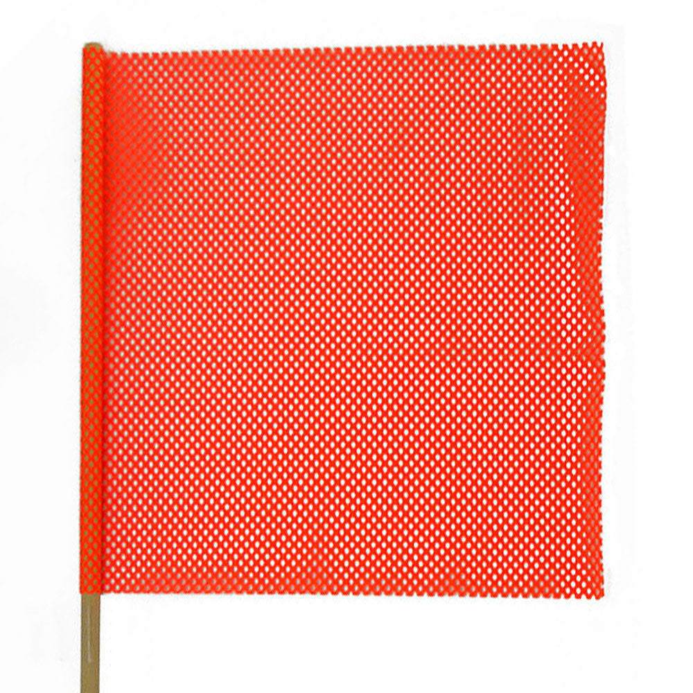 18" x 18" Warning Flag with 3' Pole