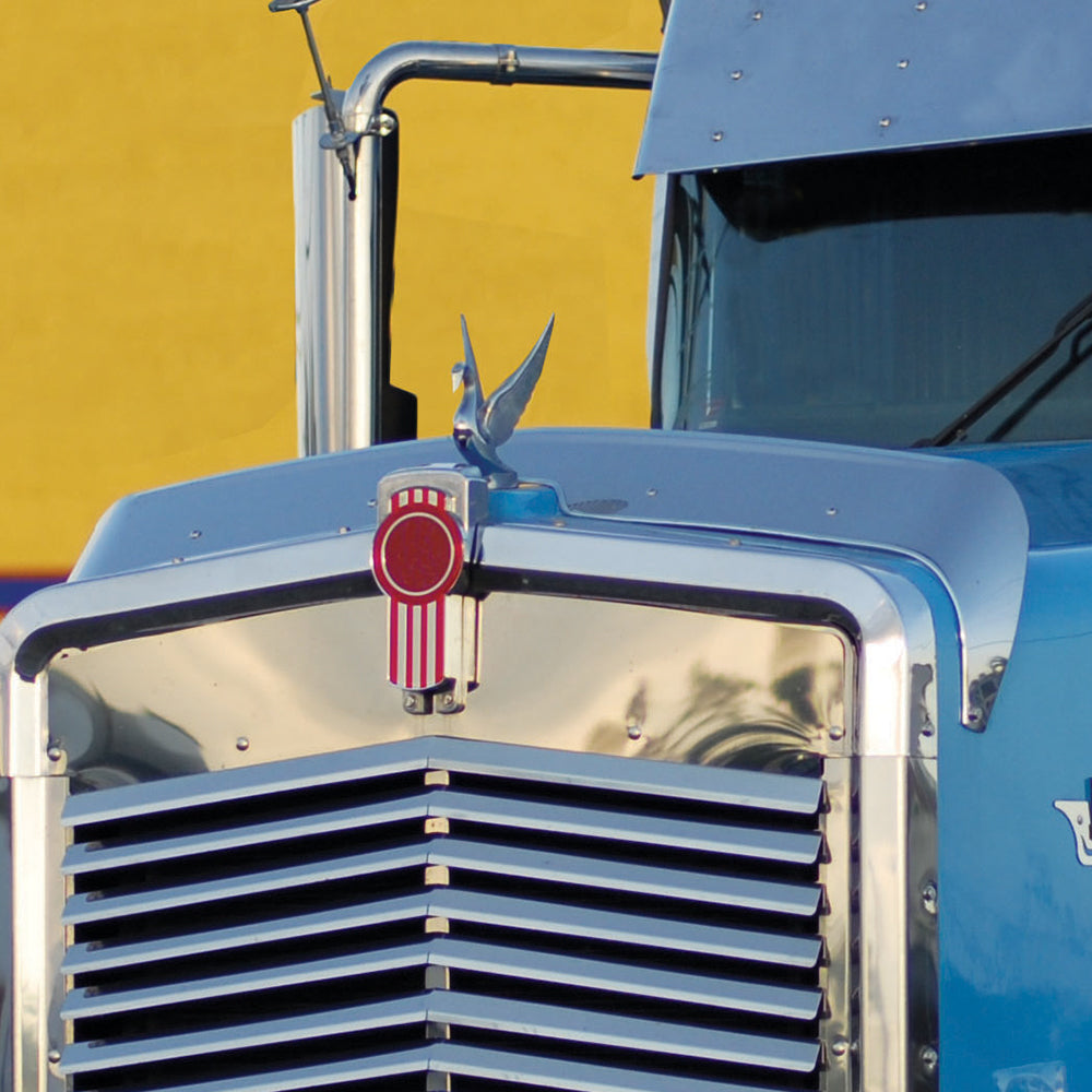 Kenworth W900L Stainless Steel Hood Shield Bug Deflector