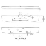 Peterbilt 379 16" Stainless Steel Tapered Bumper