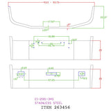 Freightliner FLD 120 20" Stainless Steel Bumper