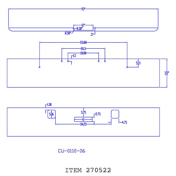 FL Classic XL Day Cab 18" Texas Square Bumper