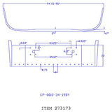 International 9100, 9200, 9400 20" Chrome Bumper