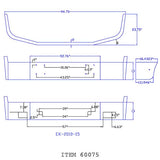 International 9400 1997 & Older 13" Chrome Bumper