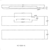 Peterbilt 357, 378, 379 20" Texas Square Chrome Bumper