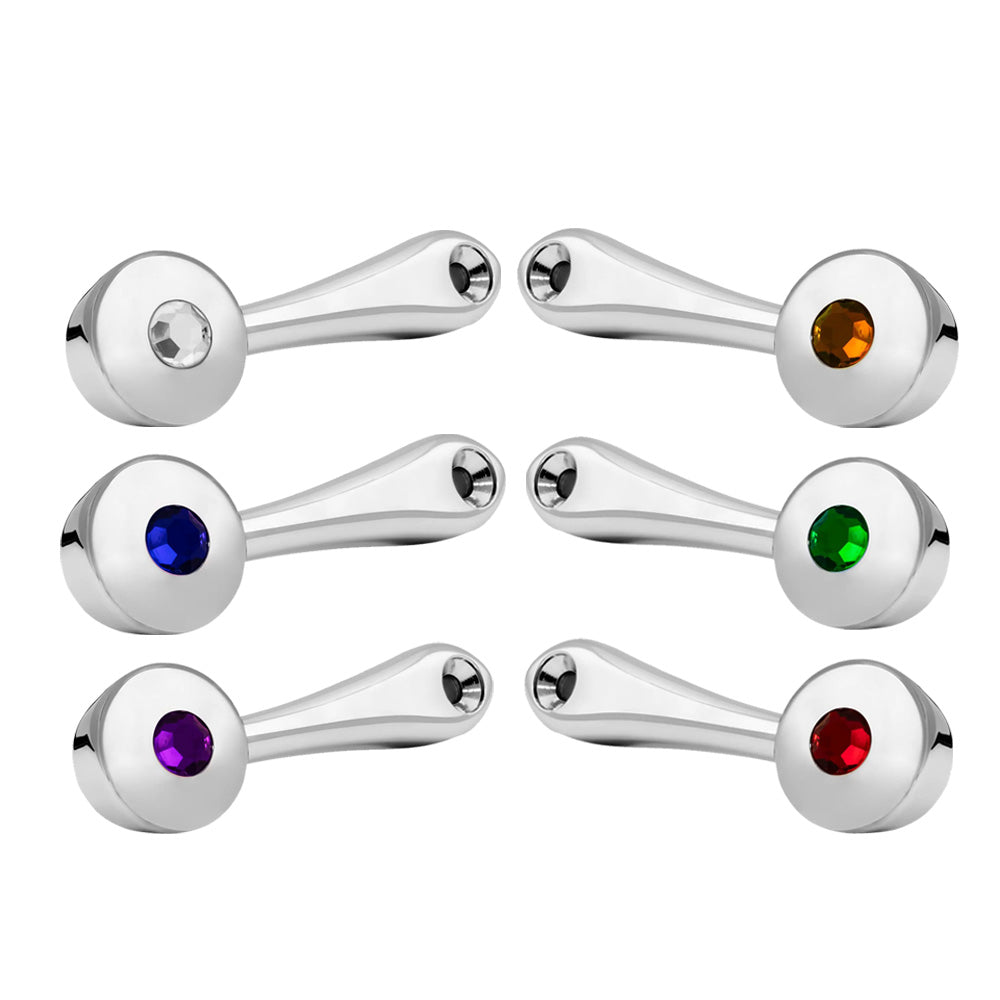 Spin Slot Adapter Chrome Jeweled Window Crank