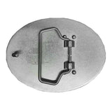 Mack Bulldog Oval Billet Aluminum with Resin Belt Buckle