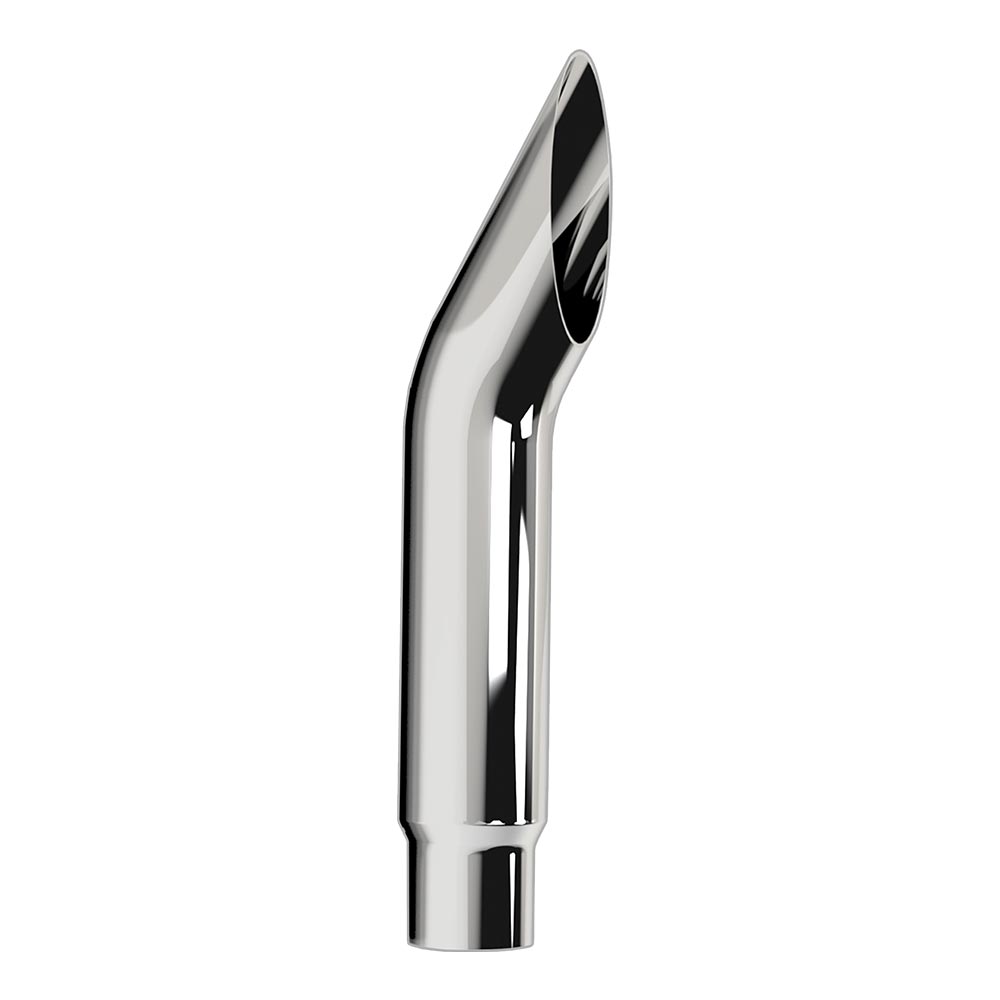 8"-5"D x 60"L Boilermaker One-Piece Chrome Top Stack