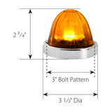 3.5" Super Star Watermelon LED Light – Surface Mount, Sealed Glass Lens, SS Bezel