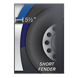 20" Tapered Eagle Rolled End for Short Fenders Stainless Steel Bumper with Blind Mount Plate