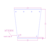 15" x 24" Blank Tapered Anti Sail Panels