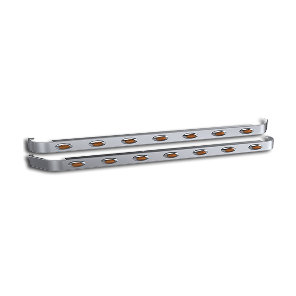 76" Kenworth T680 and T880 Sleeper Panels with 7 Amber M5 LED Lights