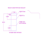 Kenworth T660 and T680 Day Cab Battery Box Trim
