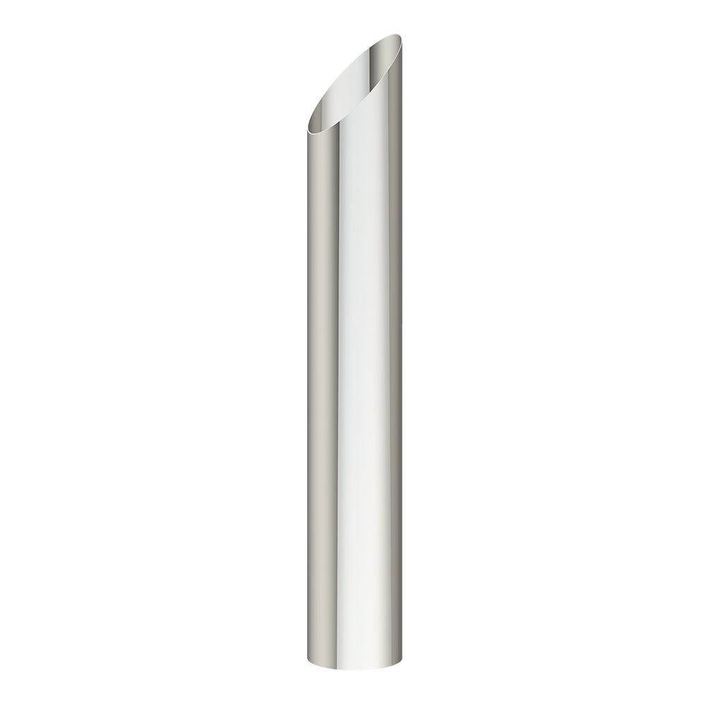 6"D x 44"L Chrome Mitered Cut Top Stack Plain End