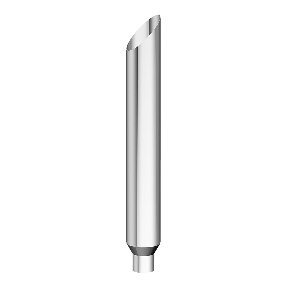6"-5"D x 84"L Chrome Mitred Top Stack Plain End