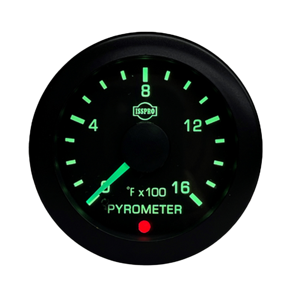 2-1/16" Pyrometer Gauge with Multicolor LED Display 0 to 2000 °F