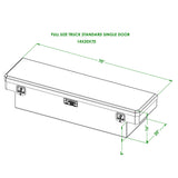 70"L x 16"D x 20"W Full-Size Pickup Truck Crossbody Box - Gloss Aluminum Finish