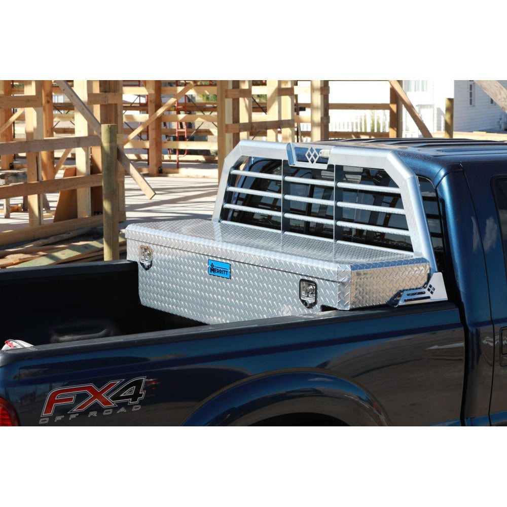 70"L x 16"D x 20"W Full-Size Pickup Truck Crossbody Box - Gloss Aluminum Finish