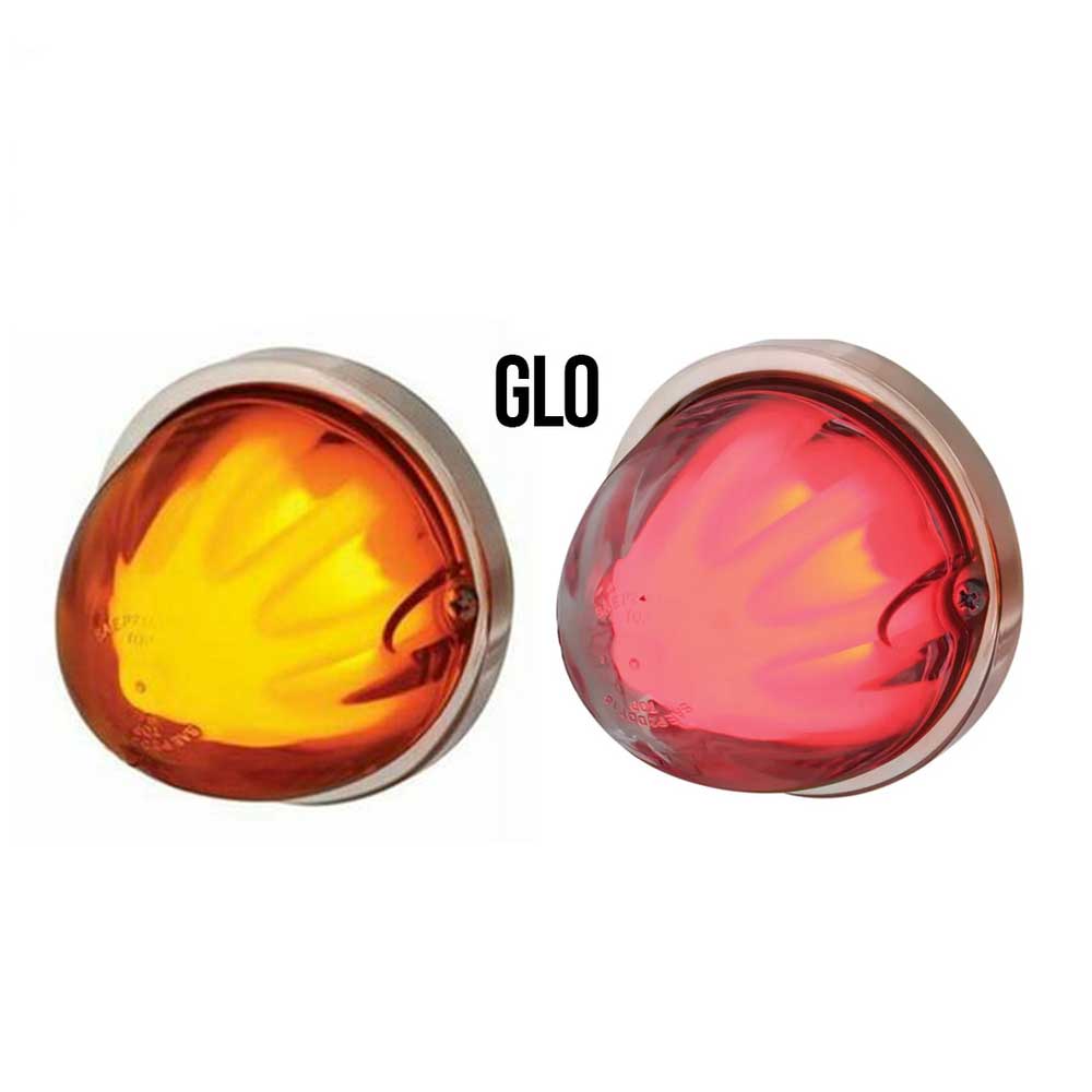 Peterbilt 379, 389 Amber GLO LED Watermelon Double Face Air Cleaner Short Version Light Bar