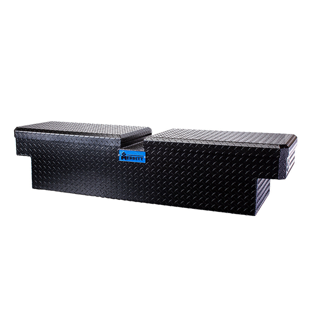16" x 26" x 70" Full-Size Truck Black Textured Aluminum Gullwing Toolbox