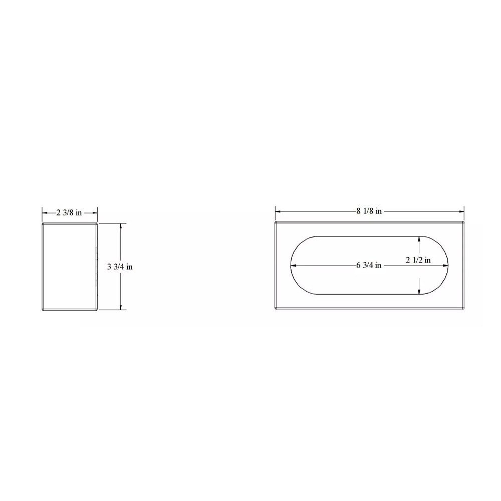 Aluminum Single Oval Light Box Bracket