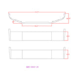 12" Peterbilt 536 & 537 (2021 and Newer) Set Forward Axle Chrome Bumper