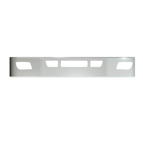 12" Peterbilt 536, 537 set forward axle chrome bumper with fog and vent cutouts for semi trucks