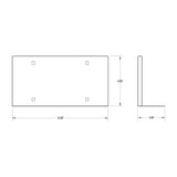 Stainless Steel Single Flanged License Plate Holder