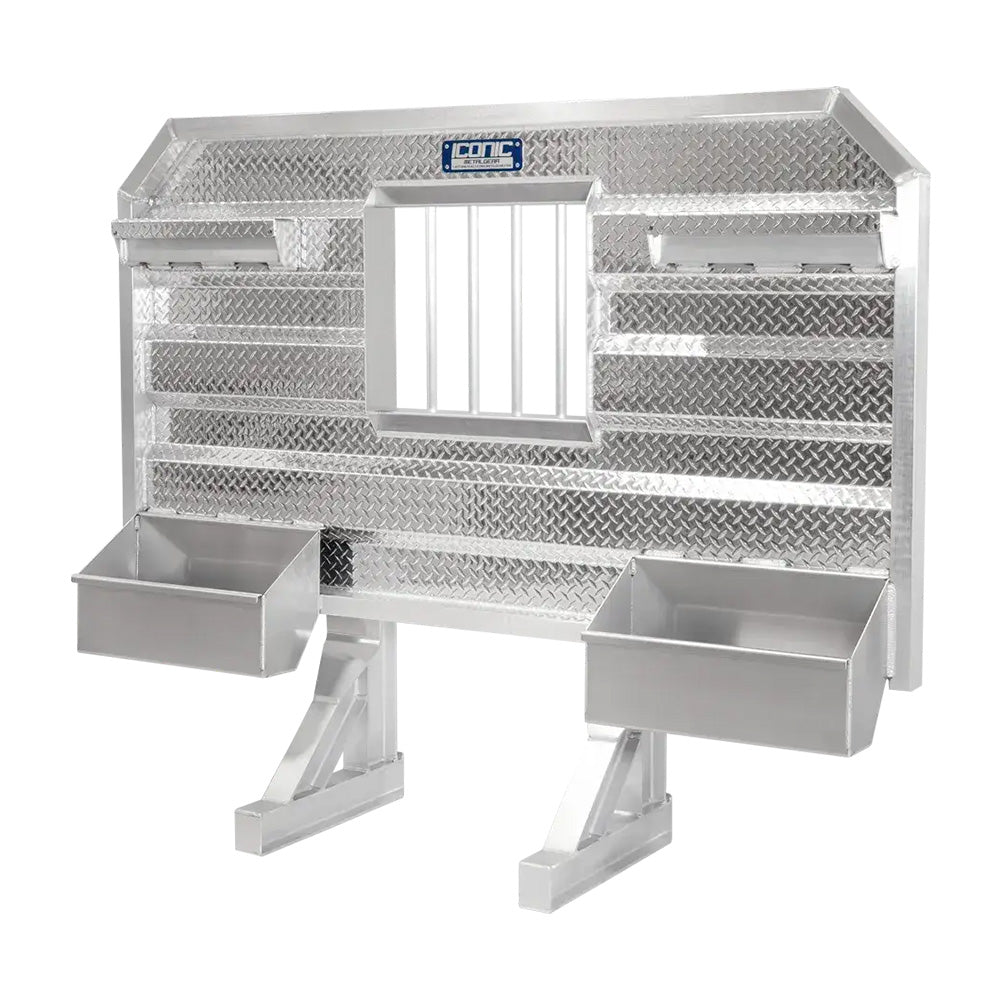 70" x 68" Cab Rack with Jail Window and Split Chain Trays