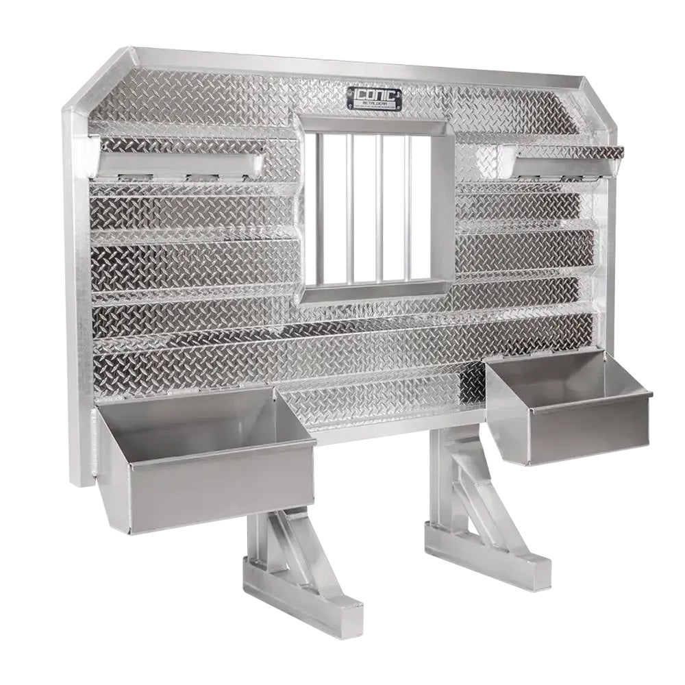 70" x 68" Cab Rack with Jail Window and Chain Trays